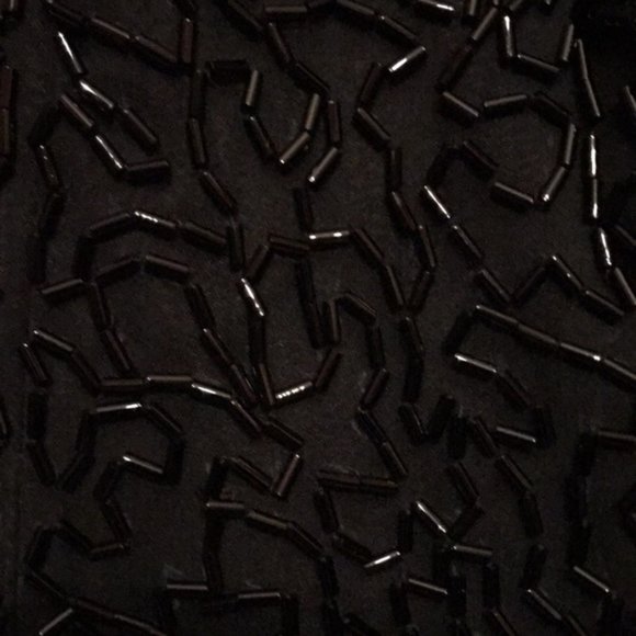 NEIMAN MARCUS Black Tie Beaded Formal Dress - Picture 10 of 10